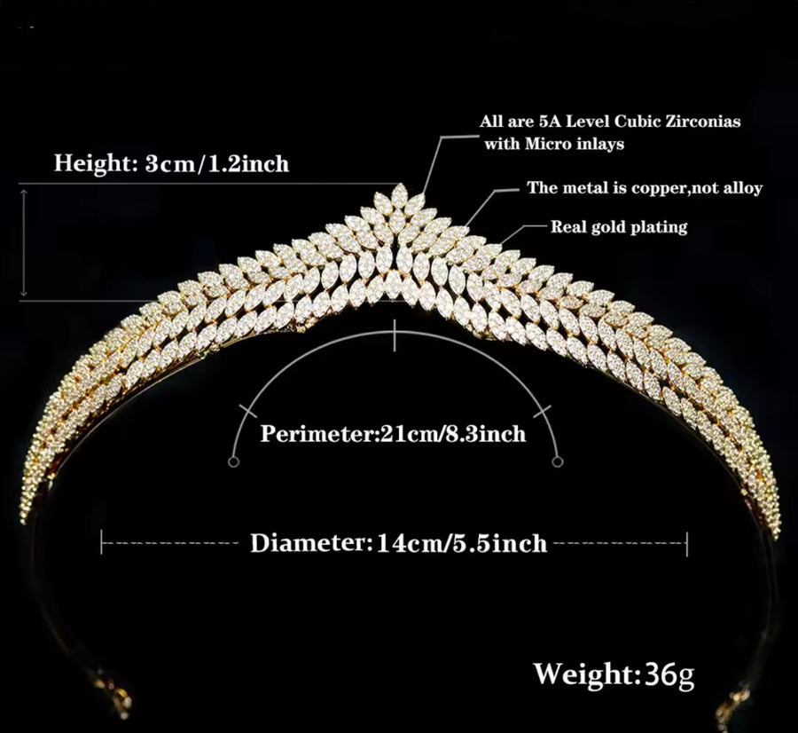 Maryam Bridal Crown l 2 Colours