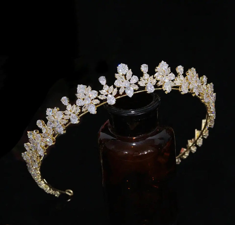 Seraphina Bridal Crown Gold