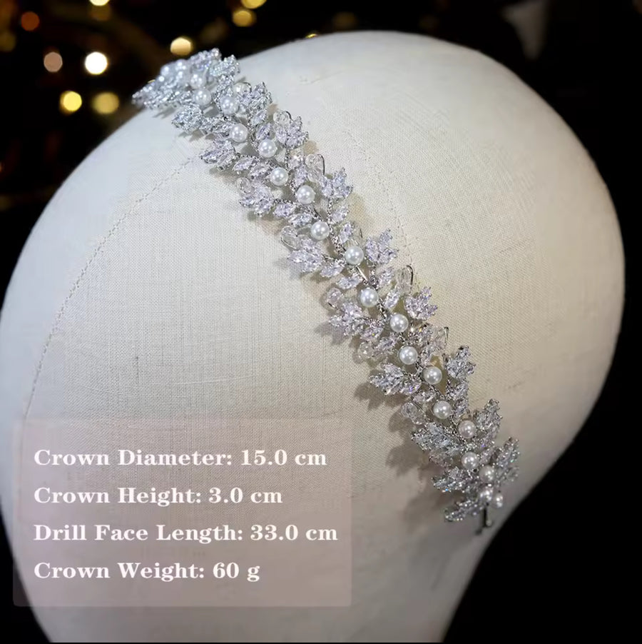 Siena Bridal Headband Rose Gold