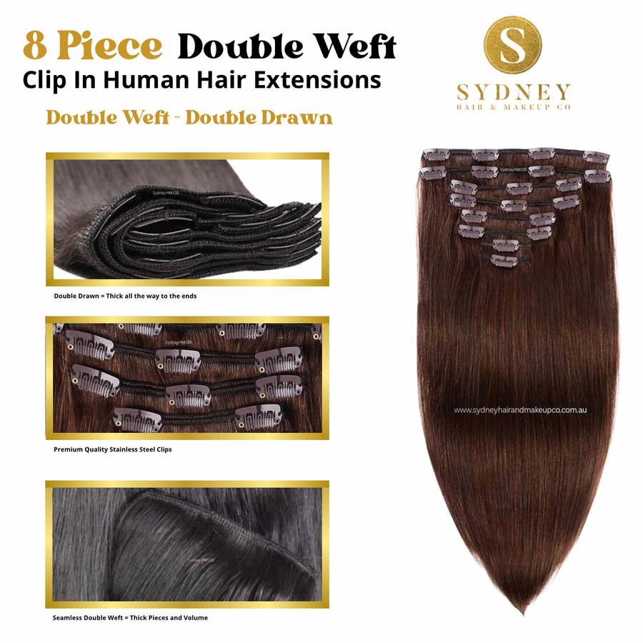 Clip In Hair Extensions 8 Pieces 200g (Pre Order)