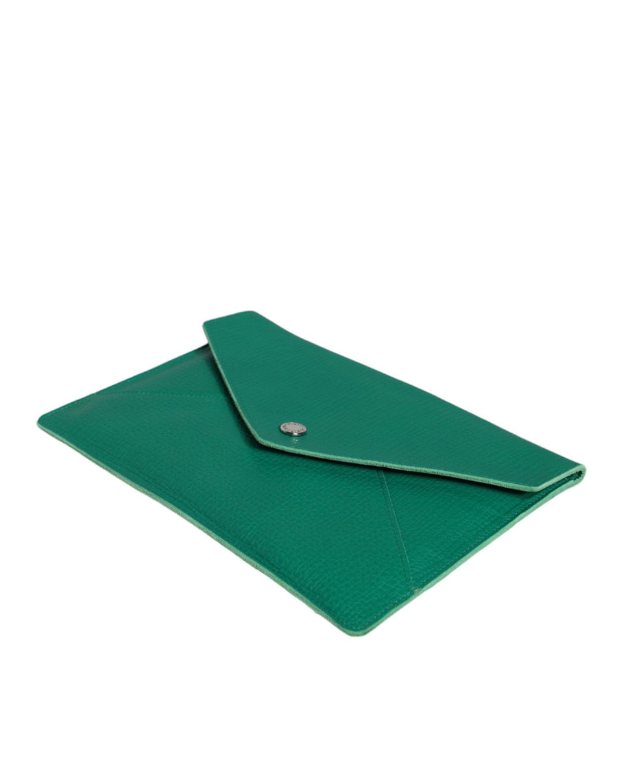 Dolce & Gabbana Women's Green Leather Handbag Clutch Mini Purse Pouch Tablet Case - One Size