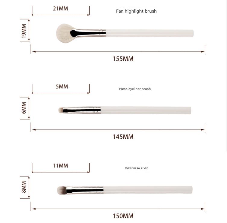 Black 13-Piece Makeup Brush Set - Professional Eyeshadow, Concealer, Powder & Blush Brushes with Soft Fiber Bristles